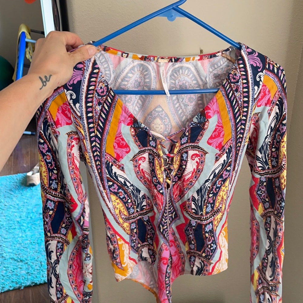 Free People 70s Psychedelic Bodysuit